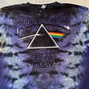 Pink Floyd Vintage Dark Side Of The Moon T-shirt Men Adult XL purple Tie Dye (A)